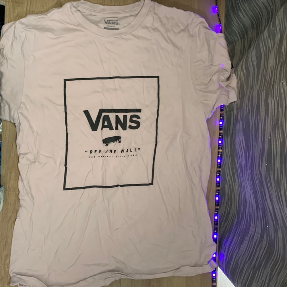 Pink vans tee